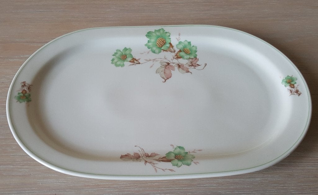 Antieke C.T. Tielsch grote ovale serveerschaal - 1930s, Ophalen of Verzenden