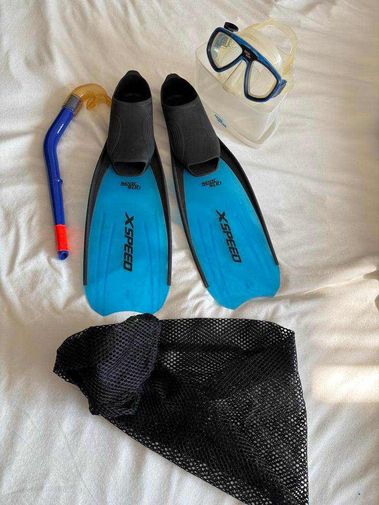 Snorkelset kinderen - maat 34-35, Watersport en Boten, Ophalen of Verzenden, Gebruikt, Snorkelset