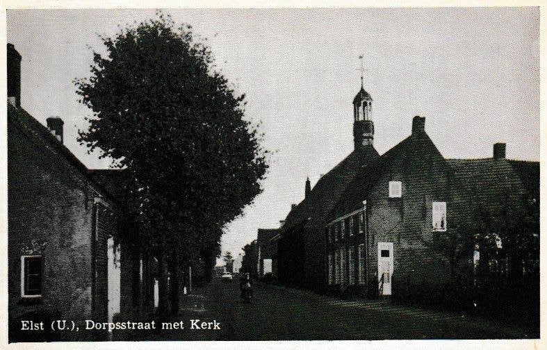 ELST (U) - DORPSSTRAAT met KERK, Ophalen of Verzenden, Ongelopen, Utrecht