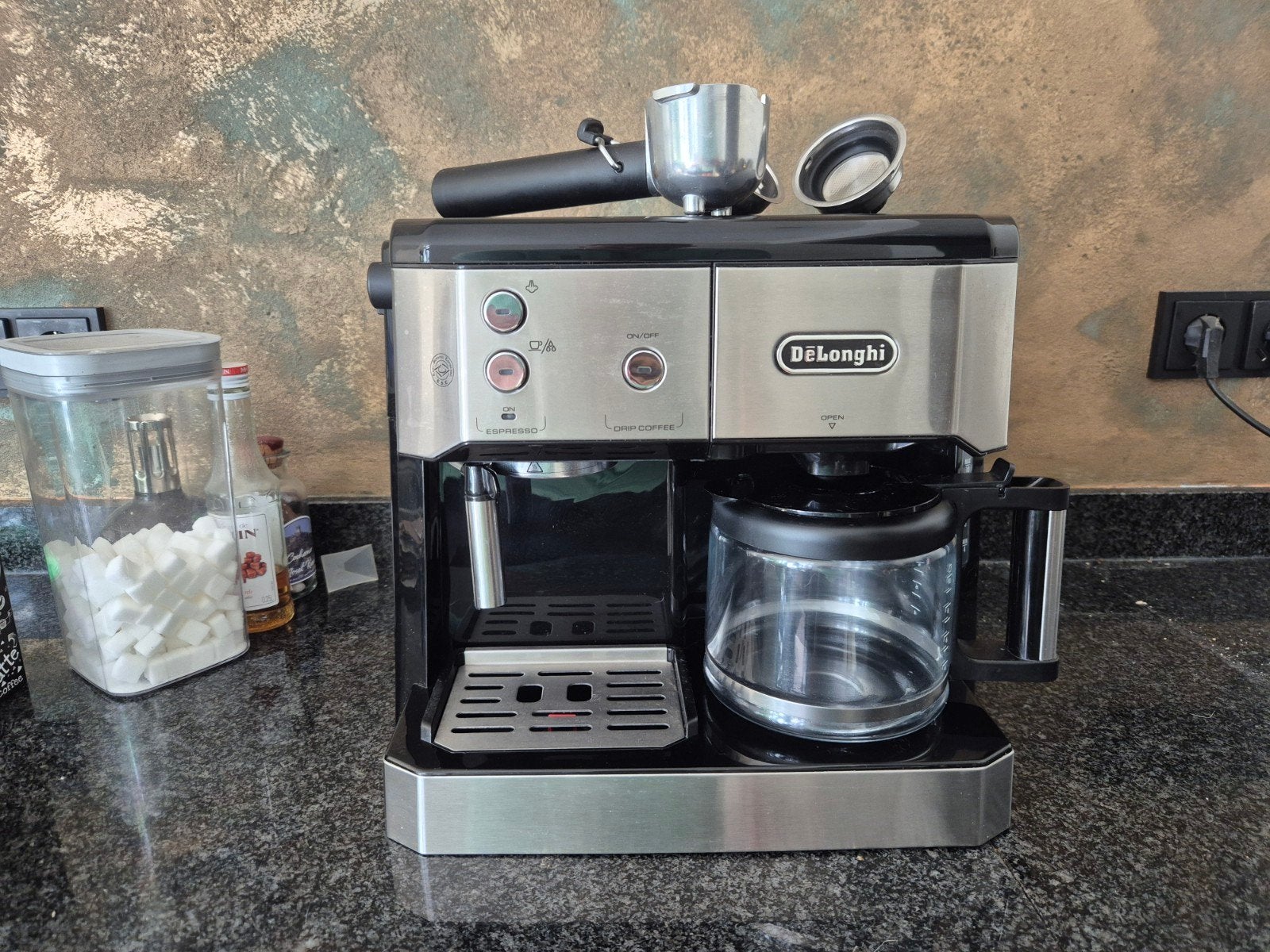 Delonghi BC0421 Combi koffiemachine/espresso ZGAN!, Koffiemachine, Gemalen koffie, Ophalen of Verzenden, Zo goed als nieuw