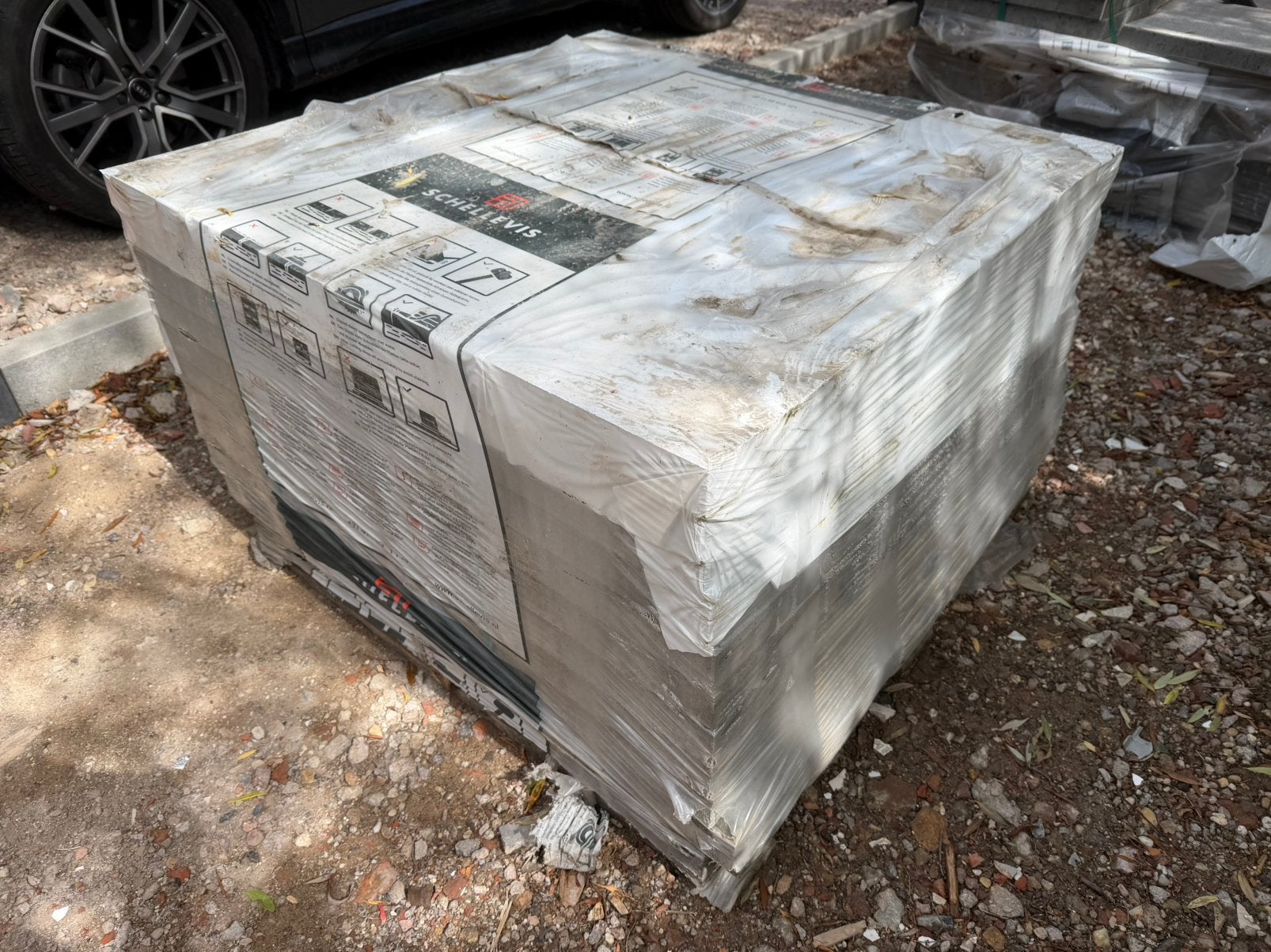 Schellevis 50x50x5 grijs, Ophalen, Zo goed als nieuw, Beton, Terrastegels