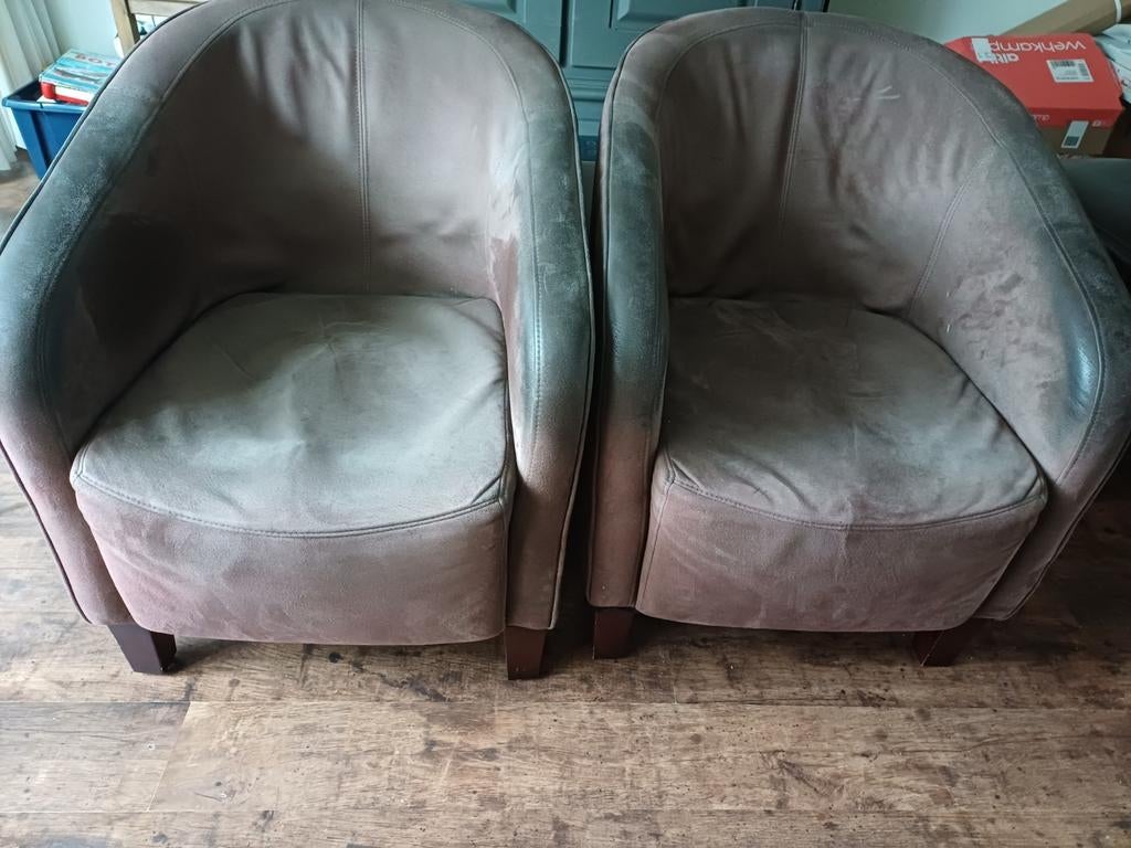 2 stoeltjes, Huis en Inrichting, Ophalen, Gebruikt, Minder dan 75 cm, 50 tot 75 cm