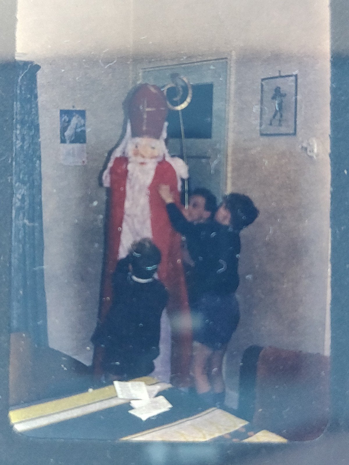 Y79 Glasdia Sinterklaas, Ophalen of Verzenden, Voor 1940, Gebruikt
