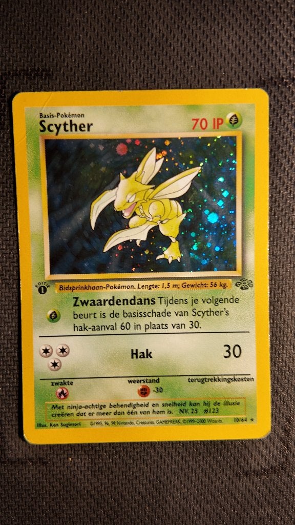 Scyther 10 Jungle 1st Ed | Pokemon kaart, Hobby en Vrije tijd, Verzamelkaartspellen | Pokémon, Zo goed als nieuw, Losse kaart
