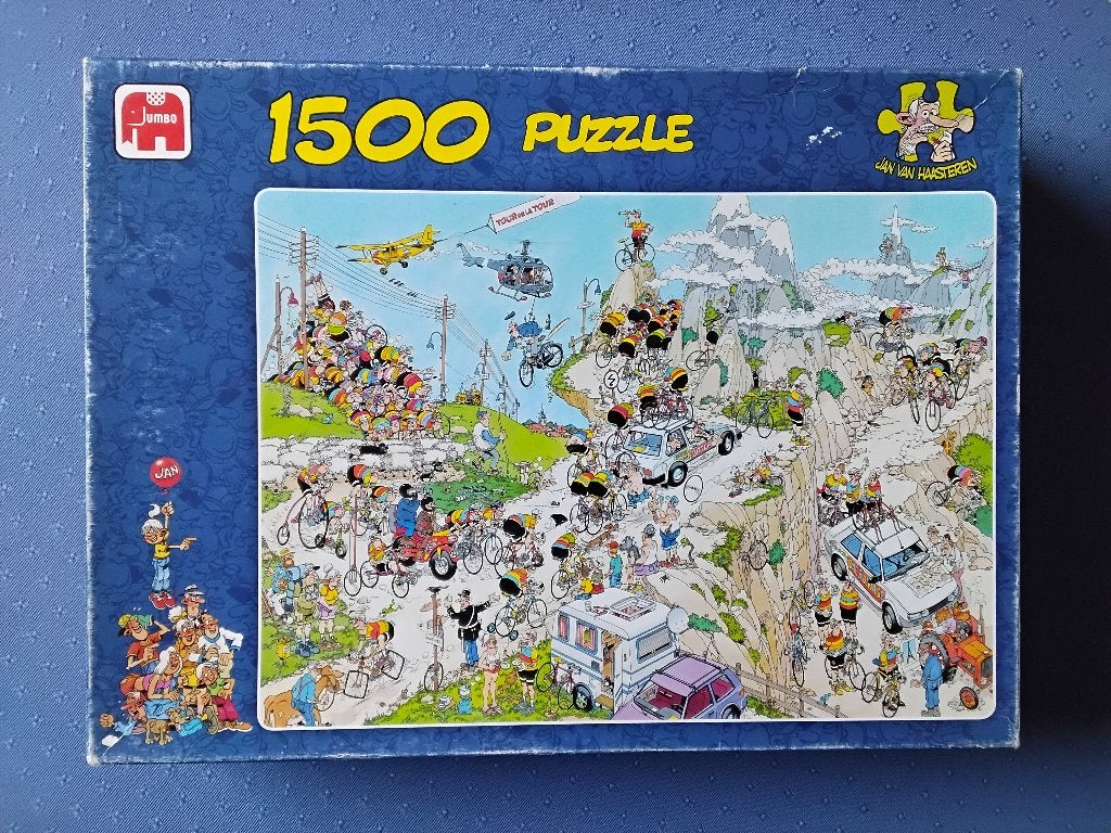 Jan van Haasteren puzzel 'tour de France' 1500 stukjes, Hobby en Vrije tijd, Denksport en Puzzels, Ophalen, 500 t/m 1500 stukjes