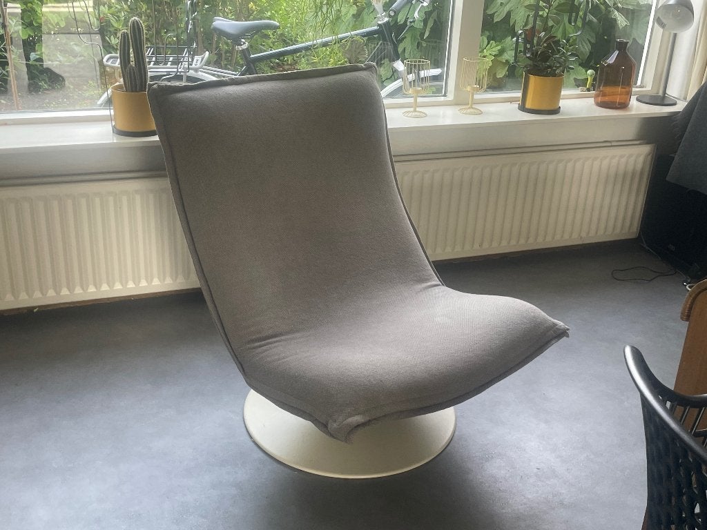 Artifort F980 draaistoel van Geoffrey Harcourt, Huis en Inrichting, Fauteuils, Ophalen, Gebruikt, 75 tot 100 cm, Geoffrey Harcourt jaren 70 Design