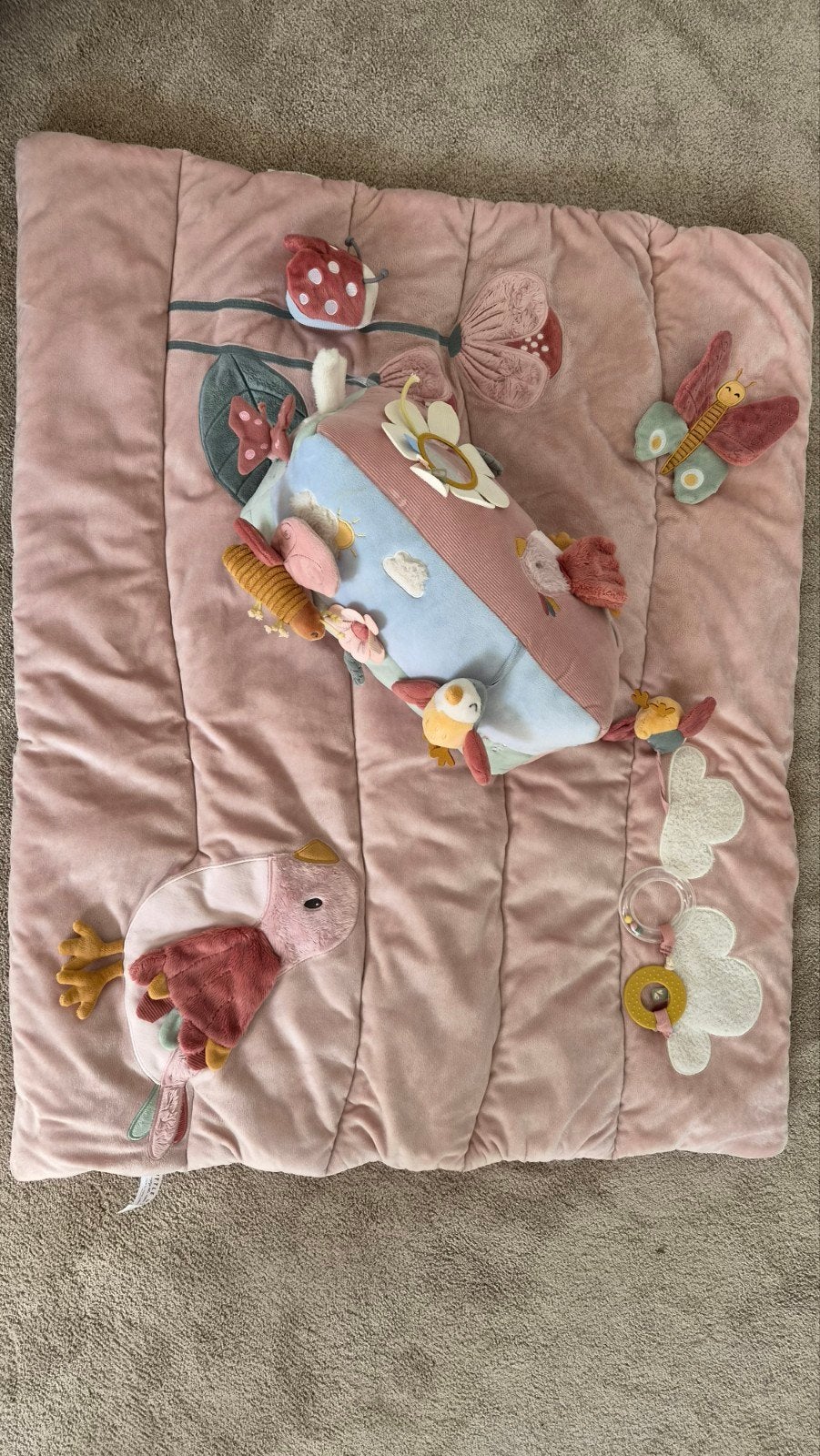 Little Dutch Boxkleed en Speelblok - Roze/Blauw, Ophalen, Zo goed als nieuw, Speelkleed