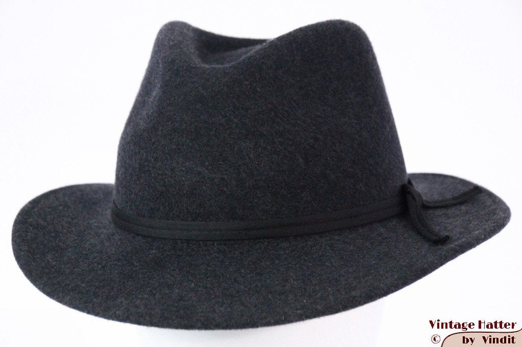 Gleufhoed Brixton Coleman donker grijs wolvilt 59 (M) Nieuw, Kleding | Dames, Brixton.com, Hoed, Nieuw, Ophalen of Verzenden