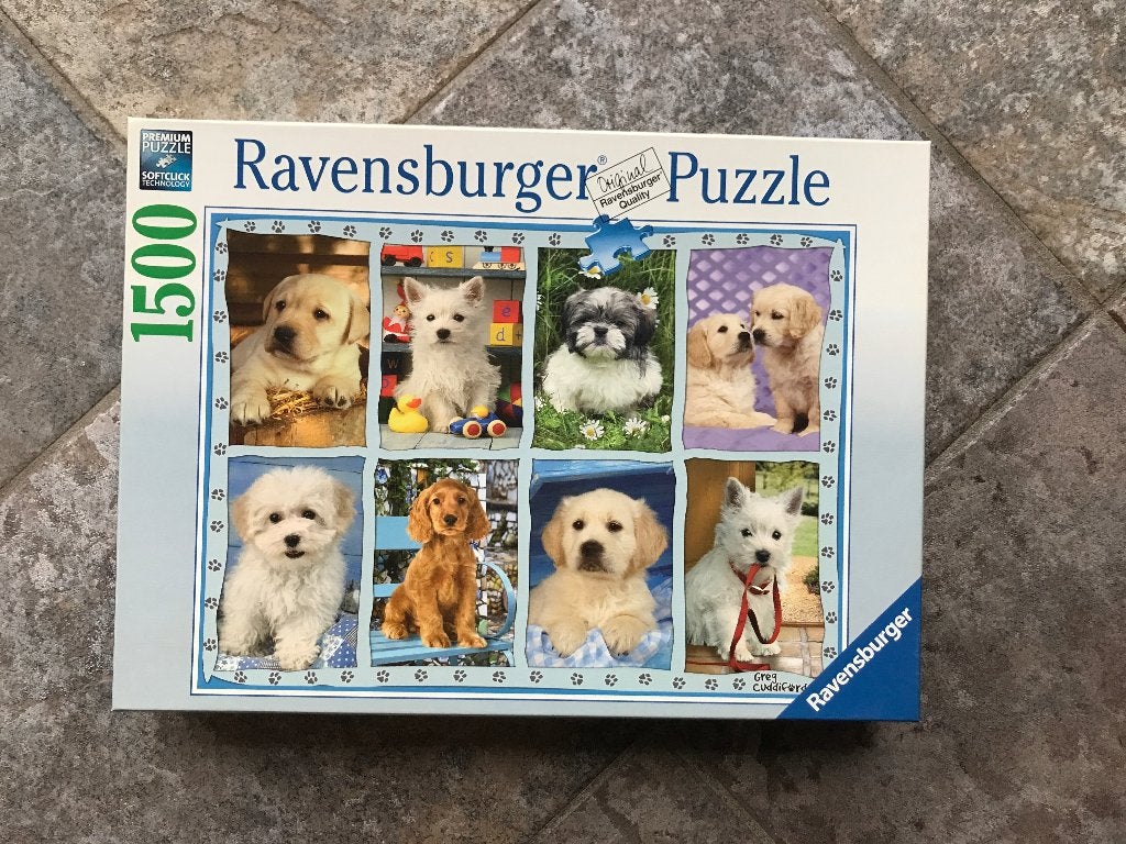 Honden puzzel Ravensburger 1500 stuks, Ophalen of Verzenden, 500 t/m 1500 stukjes, Zo goed als nieuw, Legpuzzel