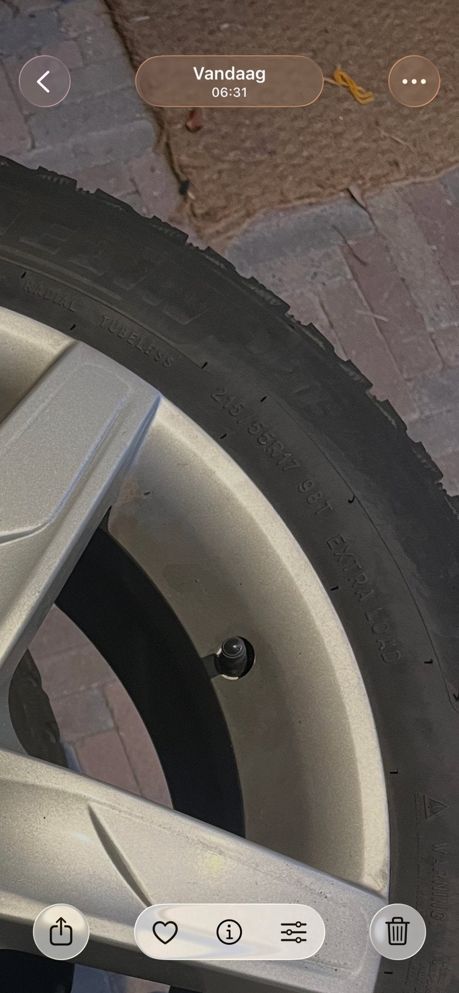17 inch lichtmetalen velgen met winterbanden - 5 gaats, Ophalen, Banden en Velgen, 17 inch, Winterbanden