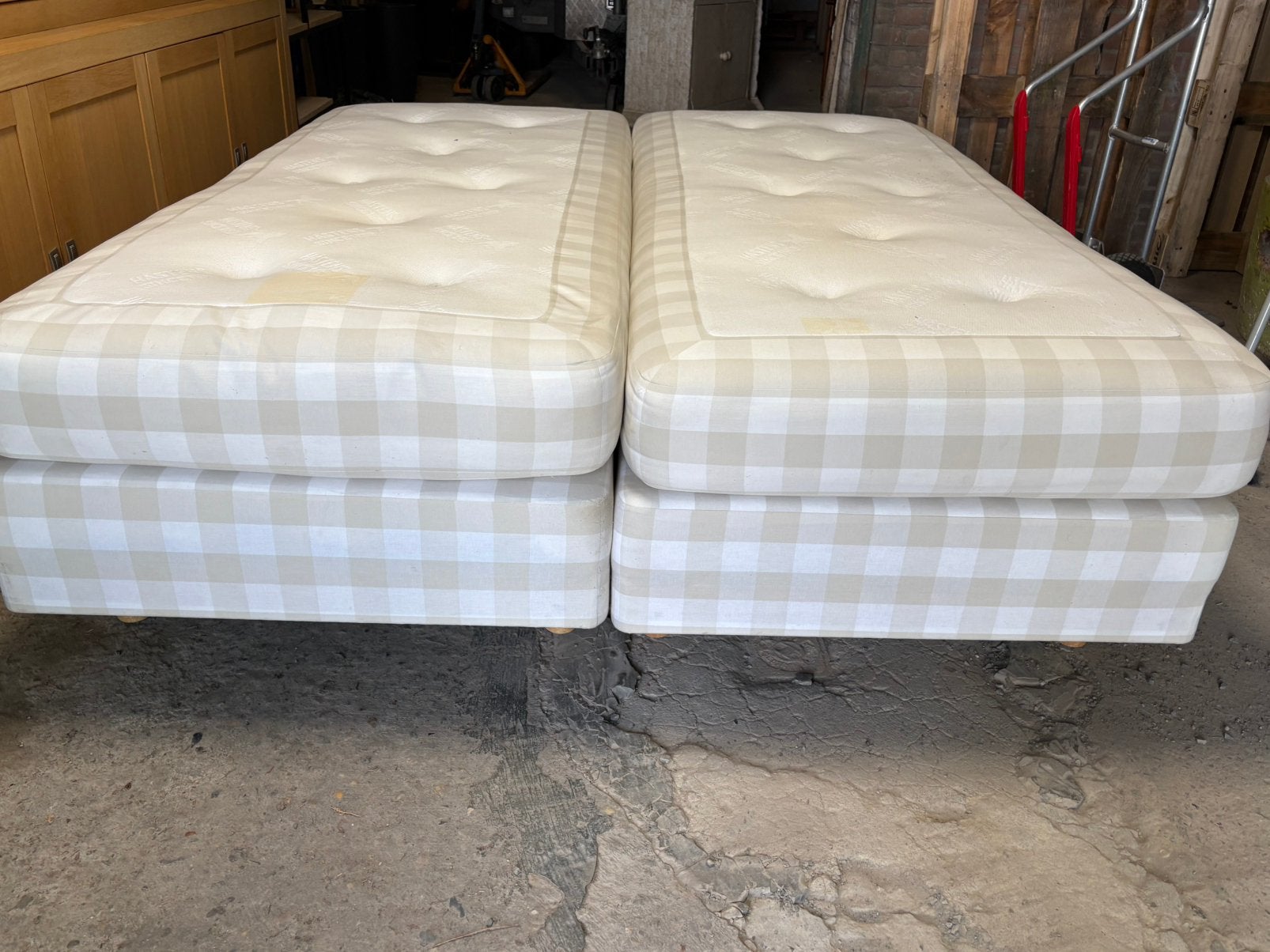 Hastens boxspring 2x 90cm, Ophalen, 90 cm, Eenpersoons, .