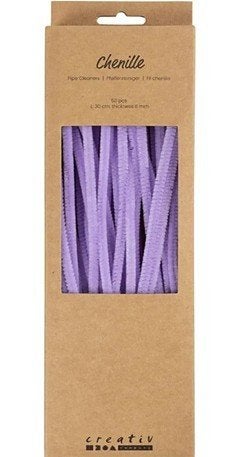 Creativ Company chenille draad paars 50 st. d. 6 mm l. 30 cm, ., Nieuw, Ophalen of Verzenden, .