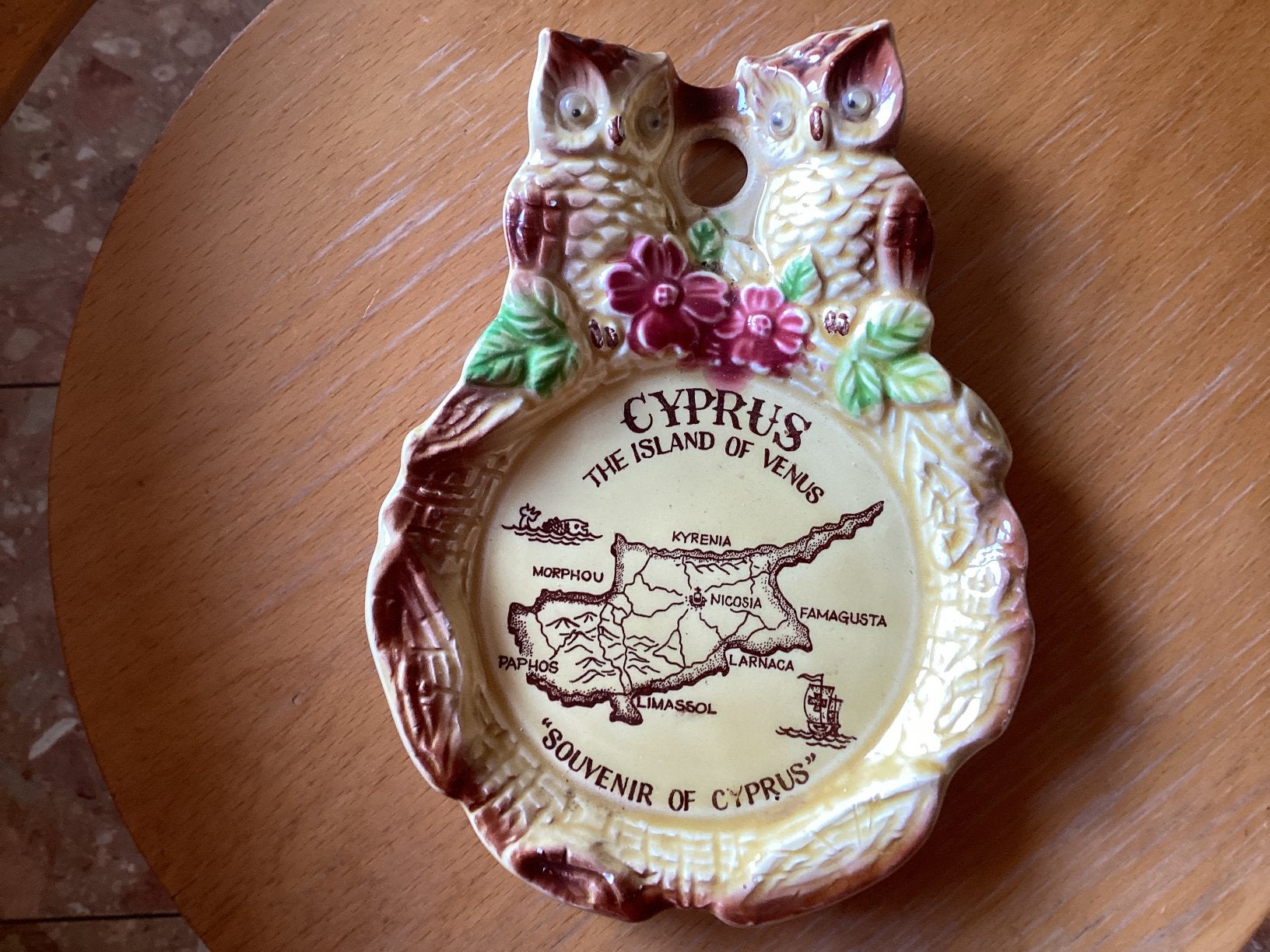 Cyprus Uilen // hoog 16 cm keramiek, Ophalen of Verzenden, Zo goed als nieuw, Gebruiksvoorwerp