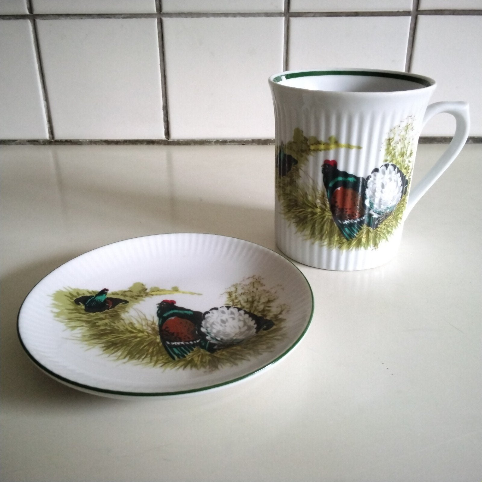 Graf von henneberg  mok en petitfours  kornhoender, Ophalen of Verzenden, Overige stijlen, Kop(pen) en/of Schotel(s)