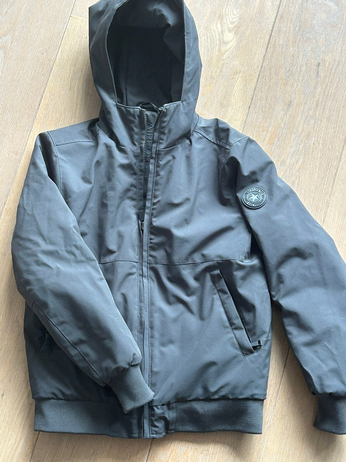 Airforce winterjas grijs maat 12., Ophalen of Verzenden, Zo goed als nieuw, Jongen, Jas