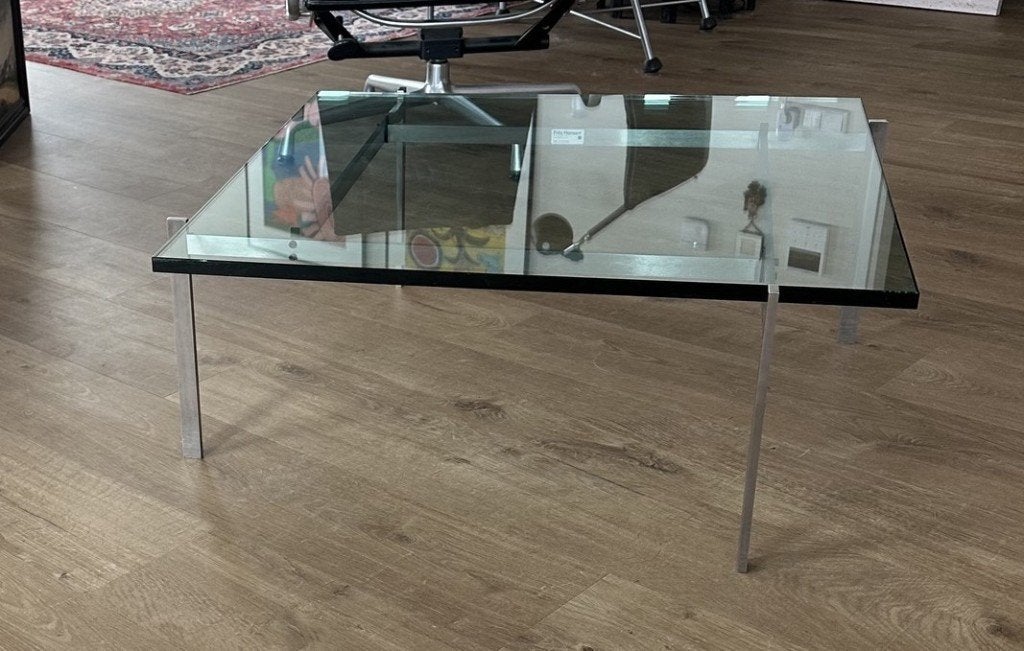 salontafel PK61 Kjaerholm, Ophalen, 50 tot 100 cm, Vierkant, 50 tot 100 cm