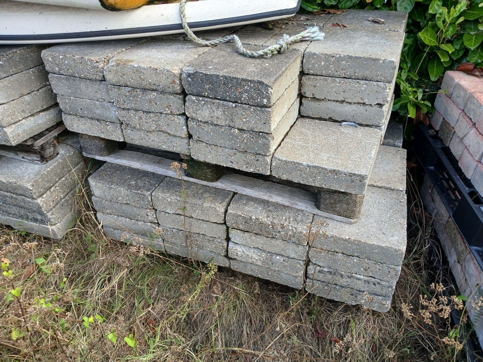 zware betontegels, Tuin en Terras, Tegels en Klinkers, Ophalen, Gebruikt, 10 m² of meer, Beton