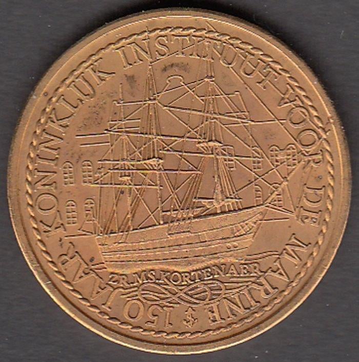 Penning 150 Jaar Koninklijk Instituut voor de Marine 1979, Postzegels en Munten, Ophalen of Verzenden, Overige materialen, Nederland