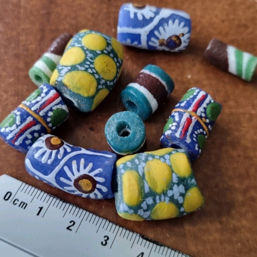 Afrikaanse kralen glaskralen afrika handgemaakt tradebeads, Verzenden, Nieuw, Kraal