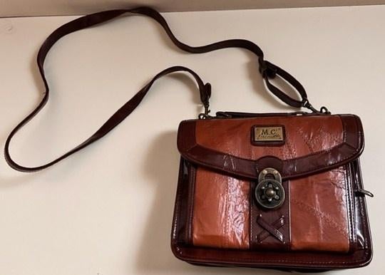 Nieuw dames leren bruin schoudertas tas van Marc Chantal, Overige merken, Bruin, Nieuw, Ophalen of Verzenden