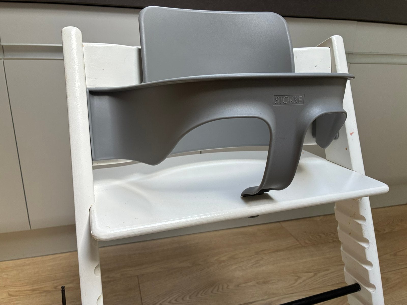 Stokke baby inzet grijs, Ophalen of Verzenden, Gebruikt, Meegroeistoel
