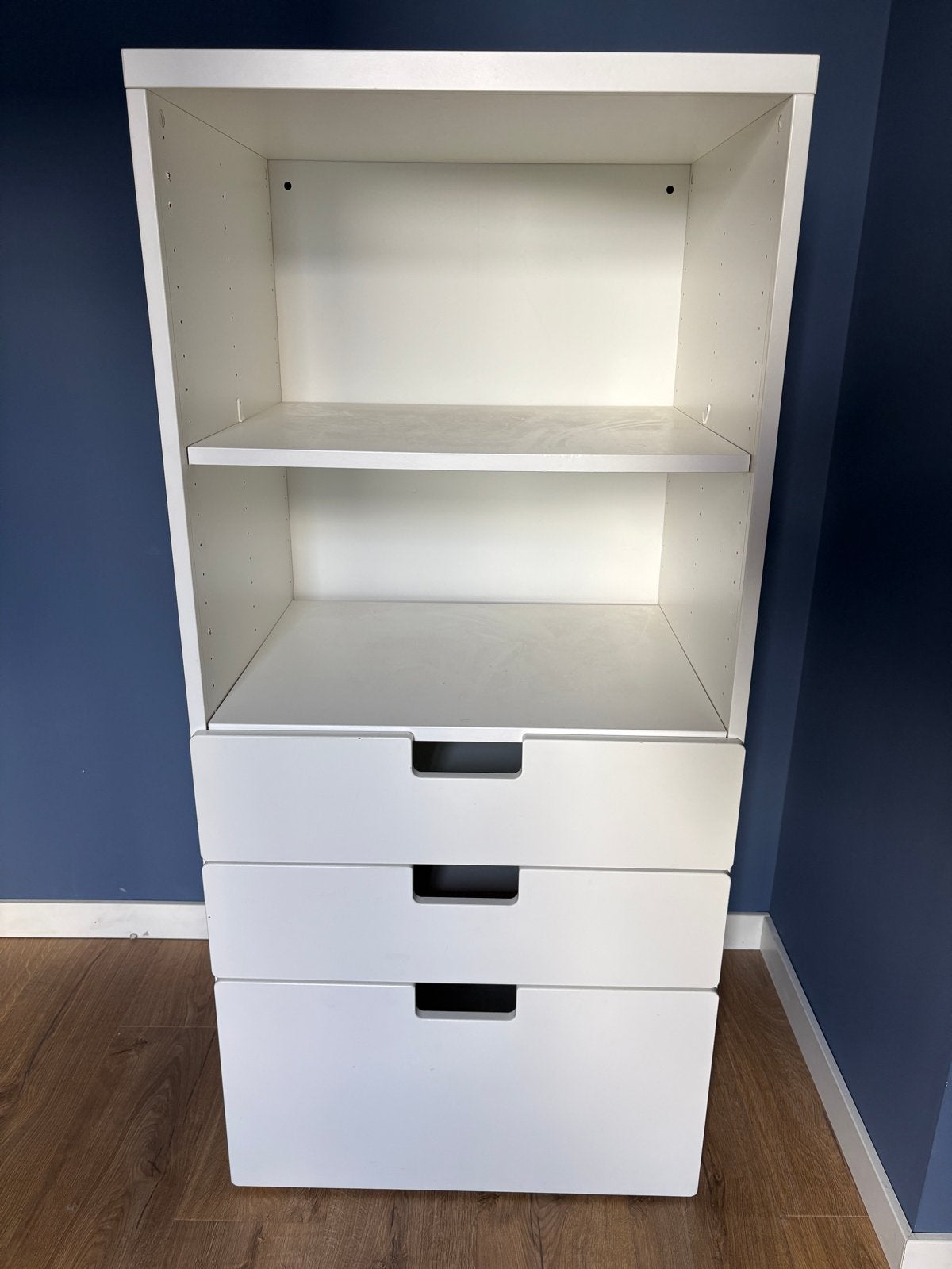 IKEA Speelgoedkast STUVA met lades en planken - Wit, Ophalen, Gebruikt, 50 tot 70 cm, 105 cm of meer