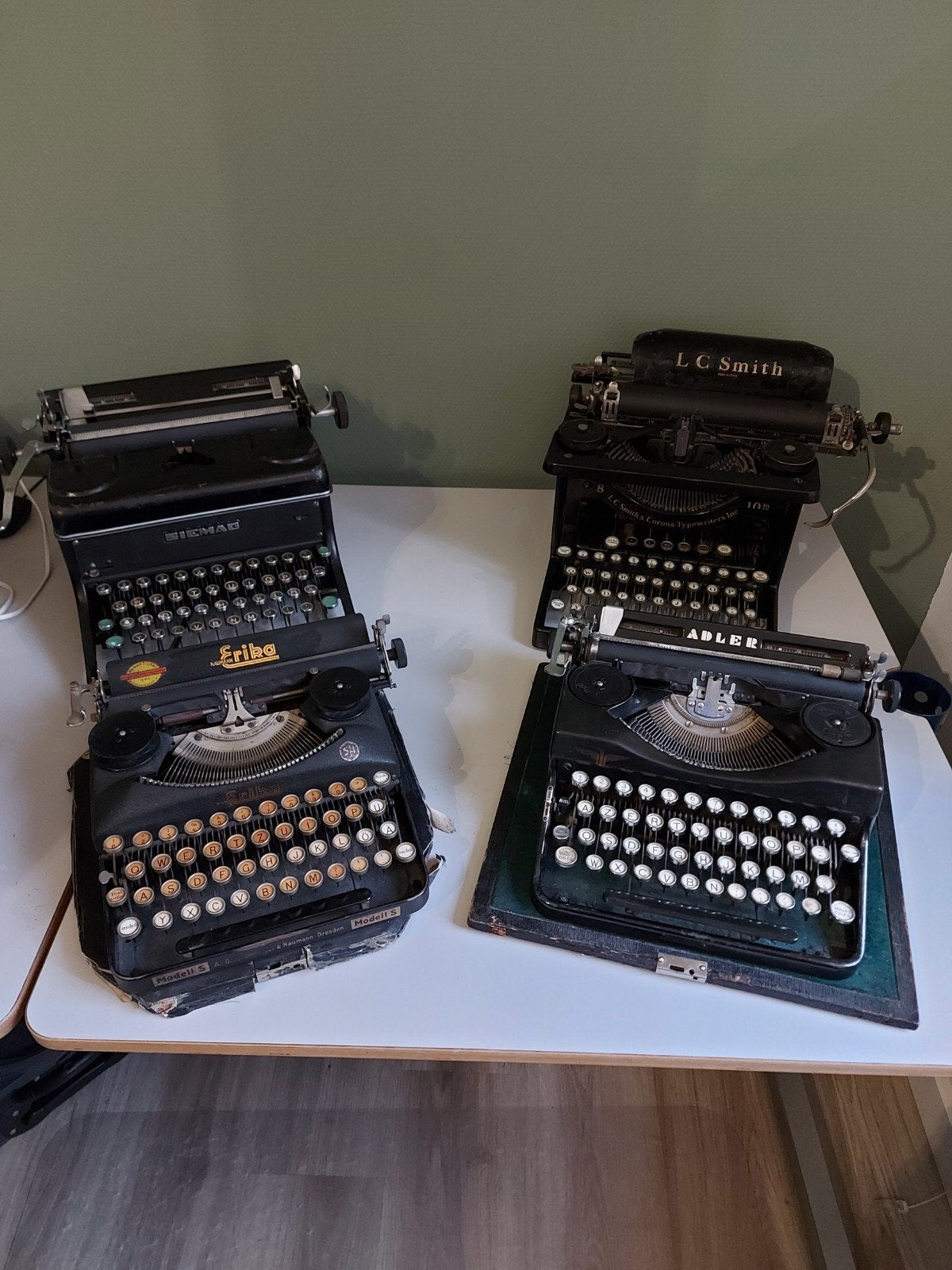 4 x antieke typemachine, Antiek en Kunst, Ophalen