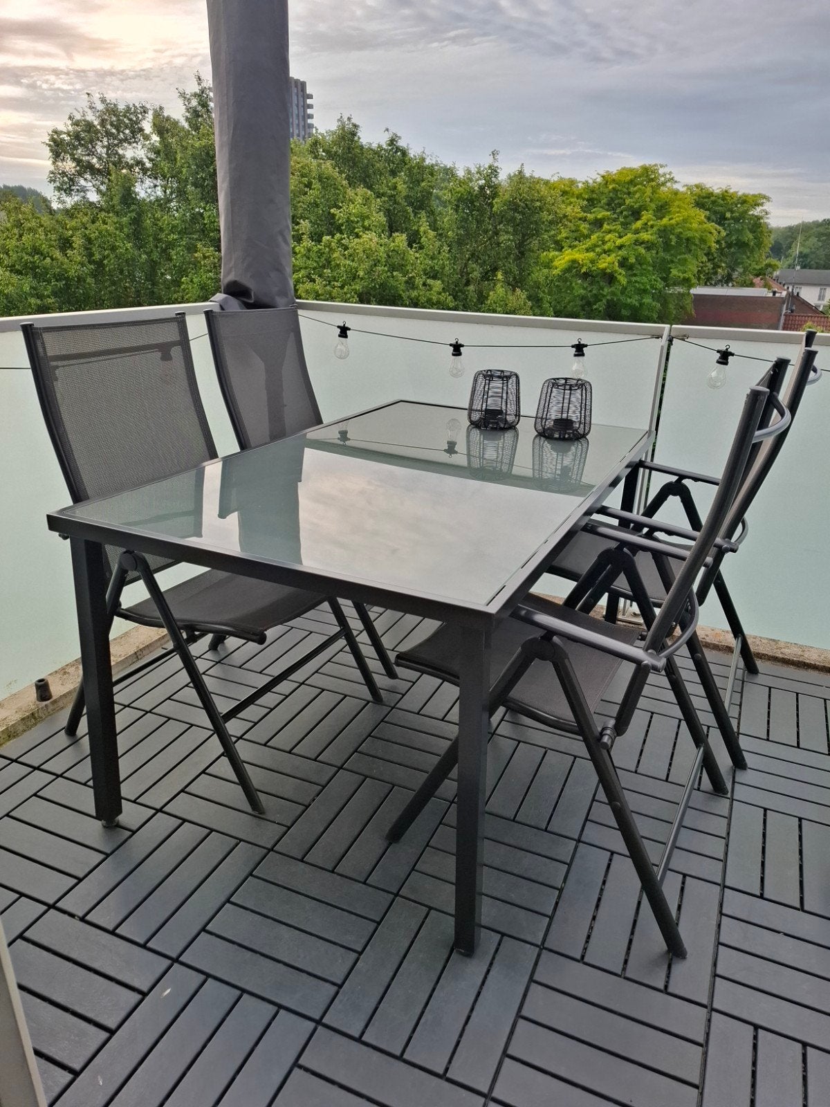 Zo goed als nieuwe tuinset Gamma met verstelbare stoelen, Ophalen, 4 zitplaatsen, Aluminium, Zo goed als nieuw