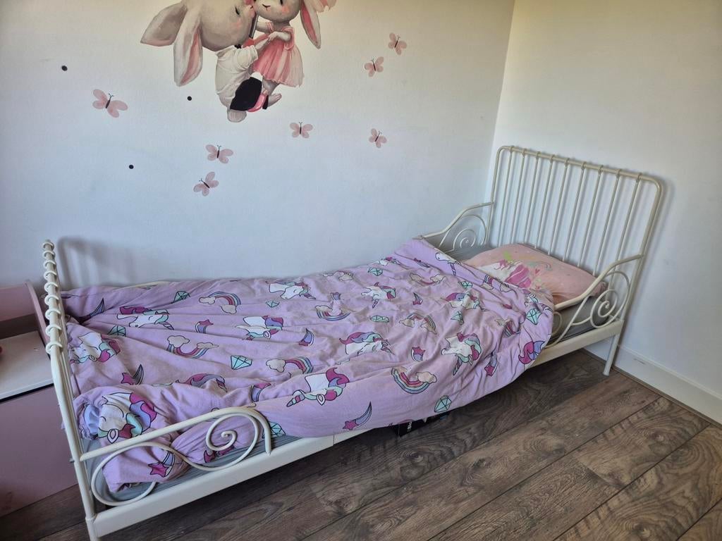 Ikea meegroei kinderbed met lattenbodem (matras optioneel), Kinderen en Baby's, Ophalen, Gebruikt, 70 tot 85 cm, Lattenbodem