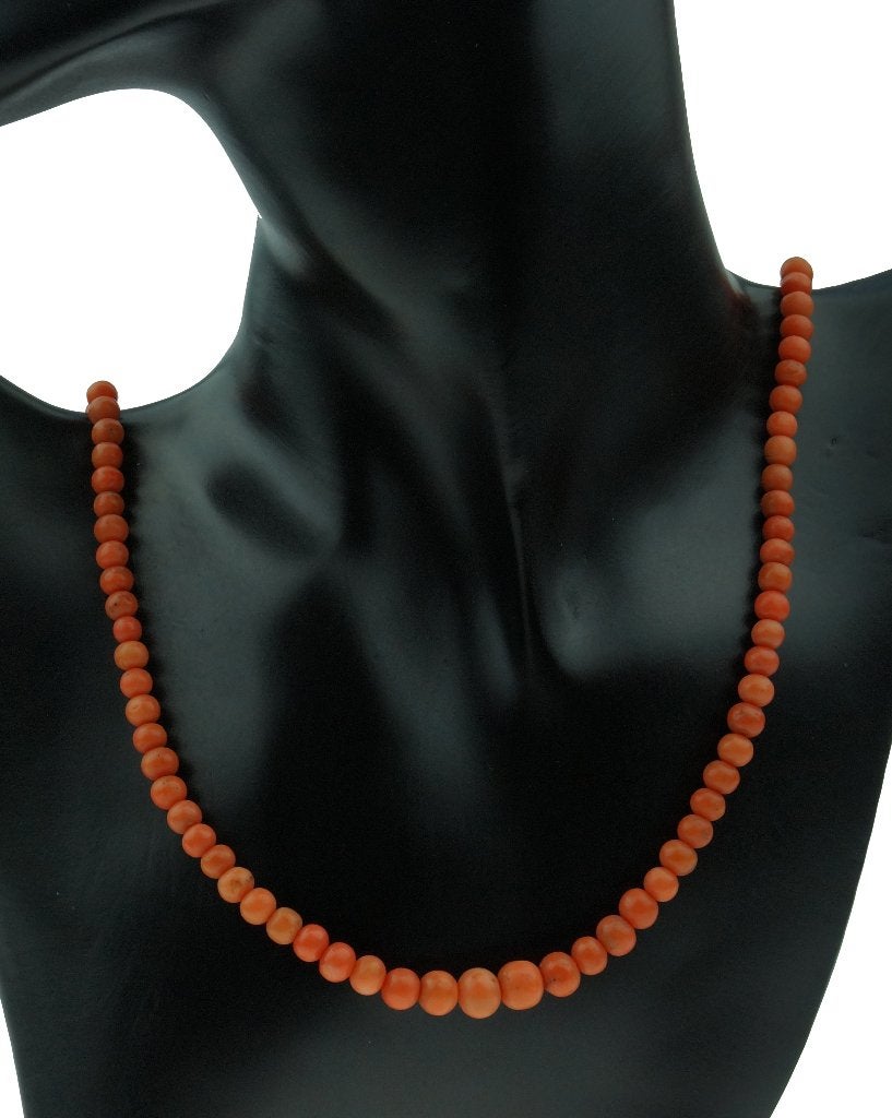 Bloedkoraal ketting vintage 14k slot goud paston dame antiek, Ophalen of Verzenden, Goud, Ketting, Met edelsteen