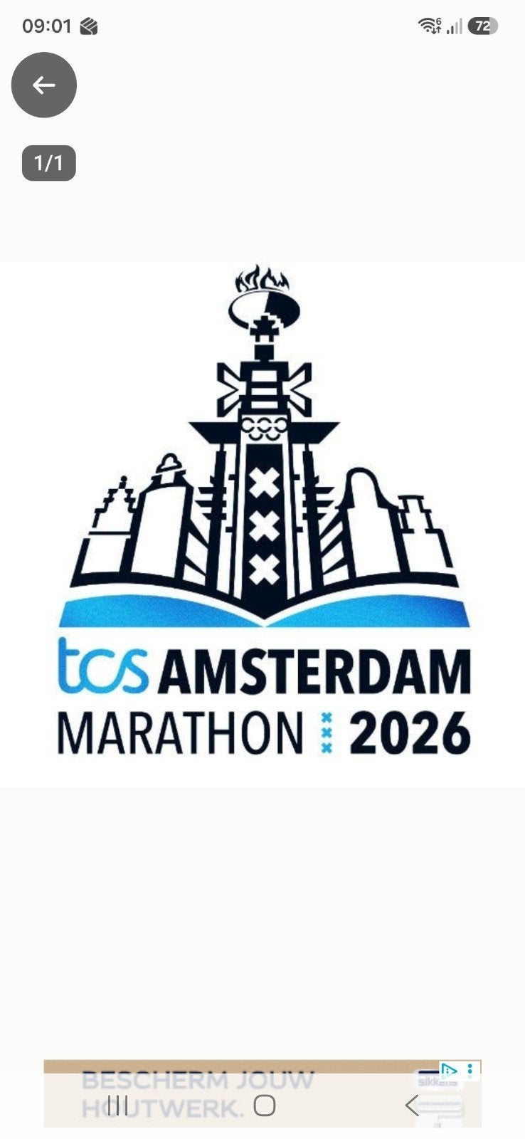 2 startbewijzen 7,5 KM TCS Amsterdam 17 oktober B1 14.15 uur, Tickets en Kaartjes, Eén persoon, Oktober