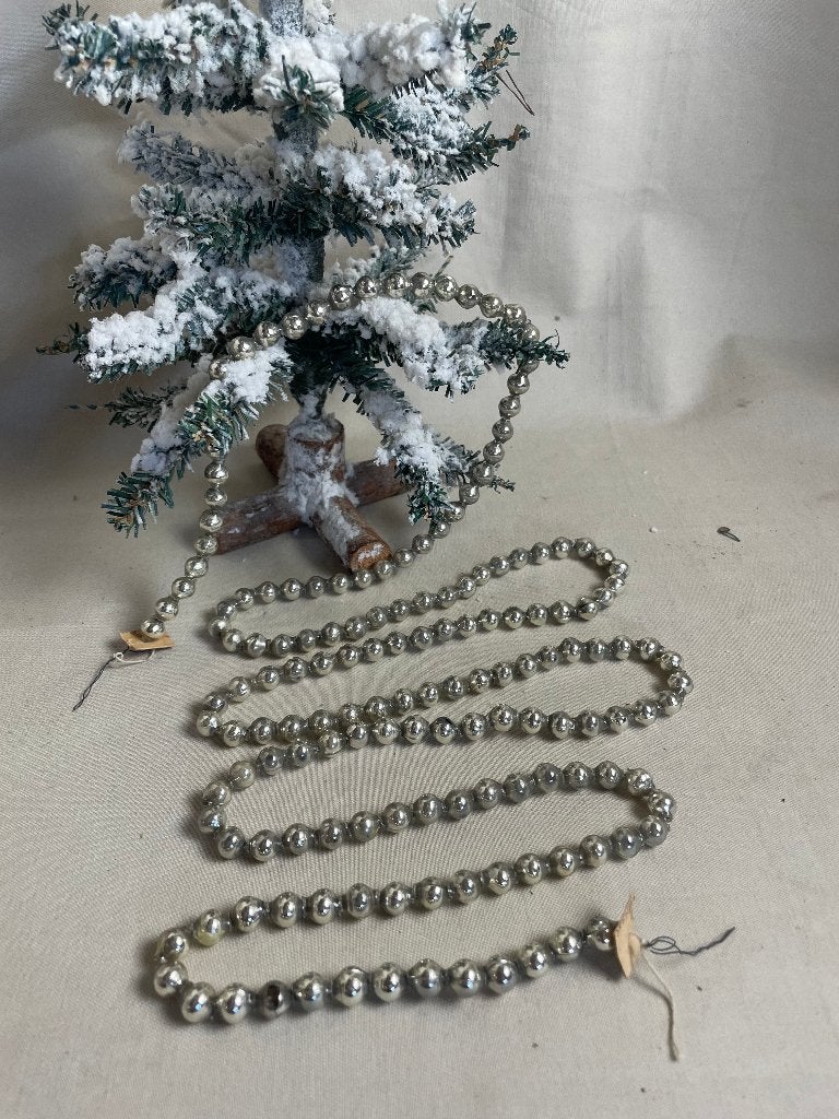 Oude zilveren kerstslinger grote kraal, Diversen, Ophalen of Verzenden, Gebruikt