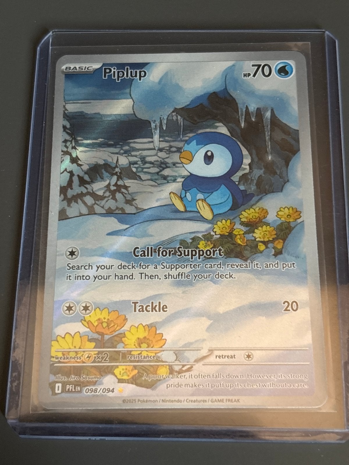 Piplup 098/094, Ophalen of Verzenden, Zo goed als nieuw, Losse kaart, Foil