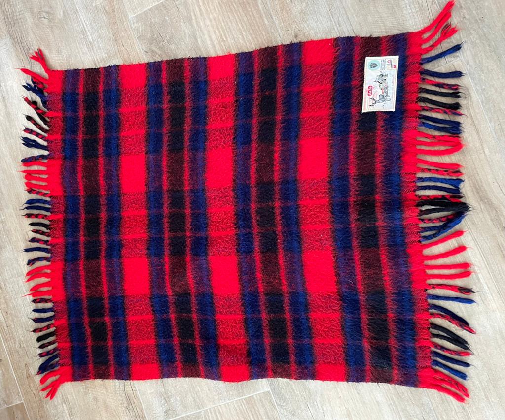 Vintage wollen dekentje 75/90, Kinderen en Baby's, Ophalen of Verzenden, Gebruikt, Wieg