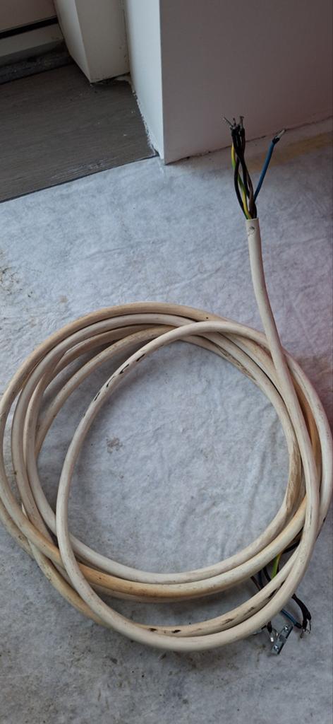 5 aderige kabel voor aansluiten elektrische kookplaat, Ophalen of Verzenden, Kabel of Snoer