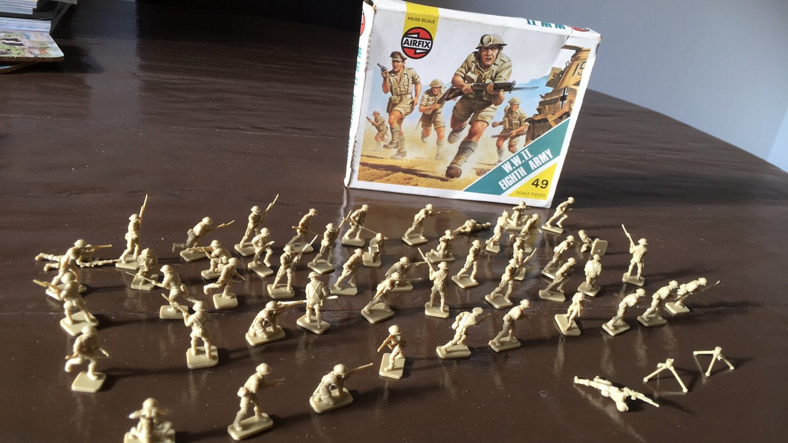 Vintage soldatenfiguren Airfix no.01709-3, Ophalen of Verzenden, Gebruikt, 1:50 of kleiner, Figuur of Figuren