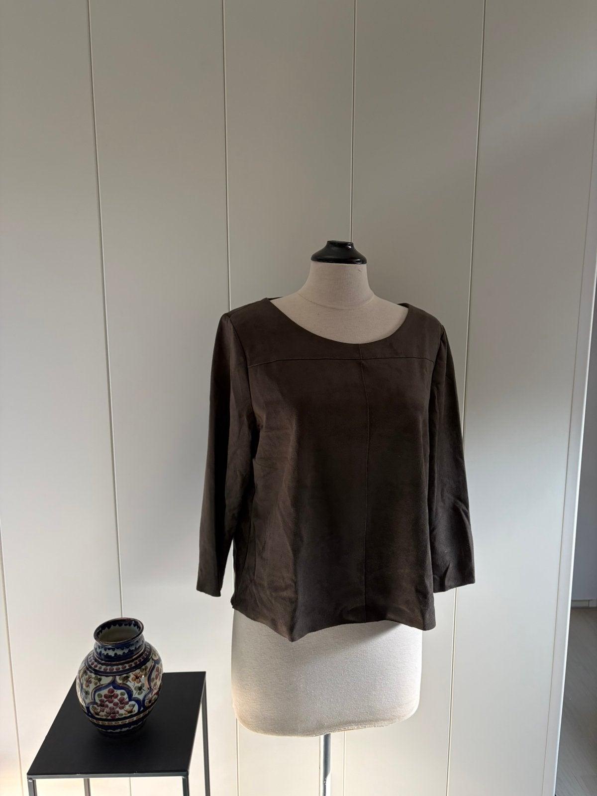 Suedine blouse van LA LIGNA, Ophalen of Verzenden, Zo goed als nieuw, Maat 38/40 (M), Groen