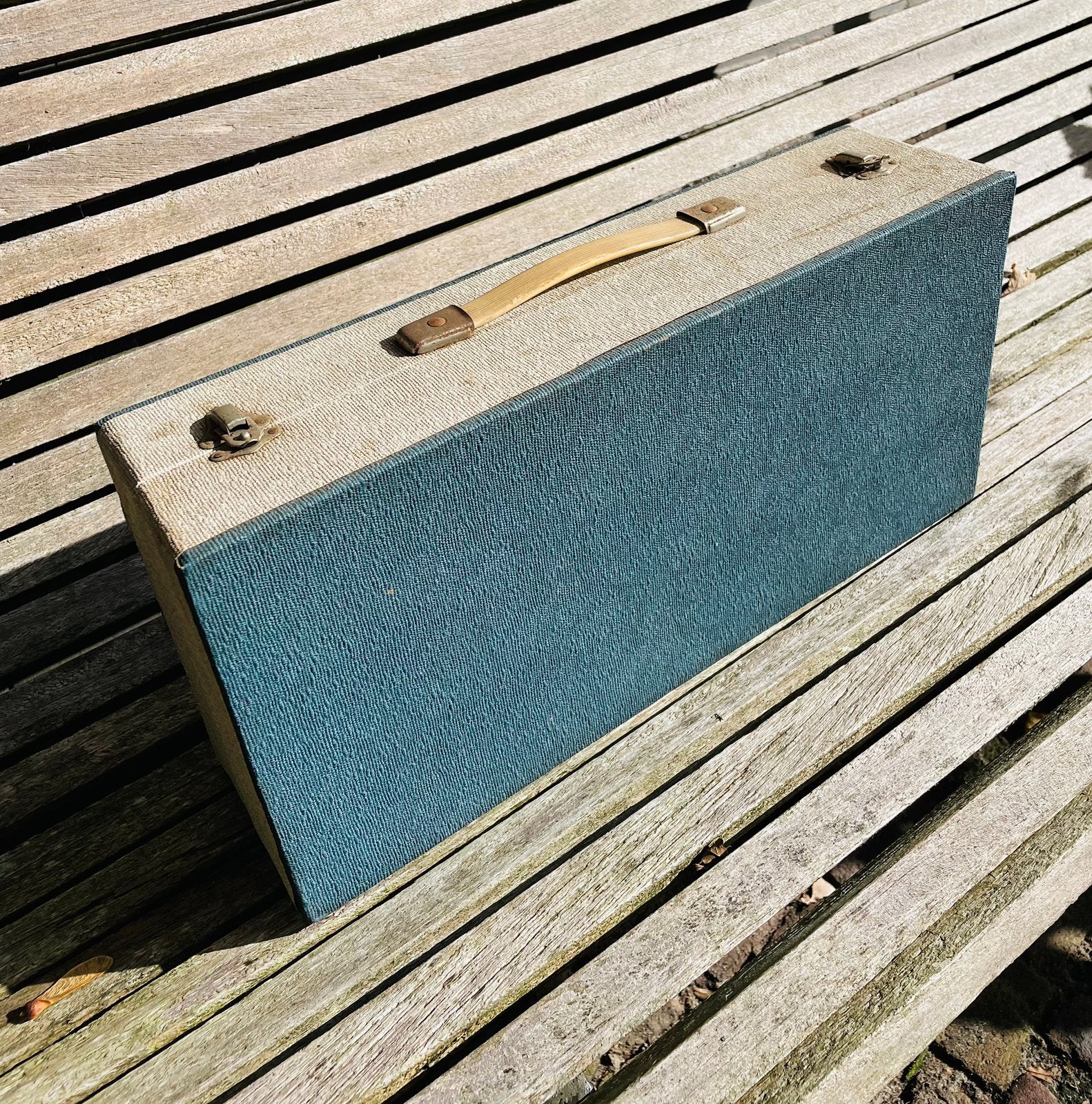 Oud platen koffertje uit jaren 60 vol met vinyl singles, Gebruikt, Pop, Originele persing, 7 inch
