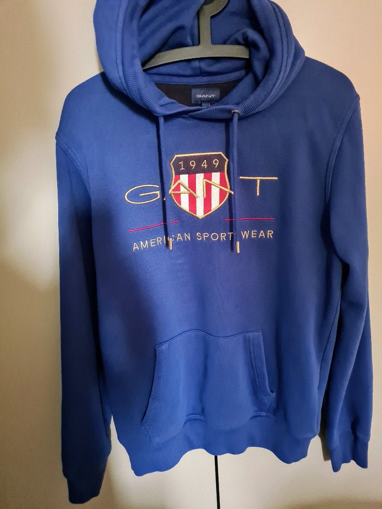 Gant hoodie sweater blauw maat m, Kleding | Heren, Truien en Vesten, GANT, Zo goed als nieuw, Verzenden, Maat 48/50 (M)