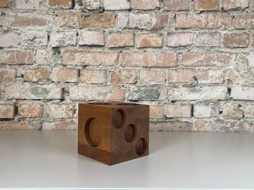 Vintage Houten Dobbelsteen bij TheReSales, Ophalen, Overige onderwerpen, Houtsnijwerk, Minder dan 20 cm