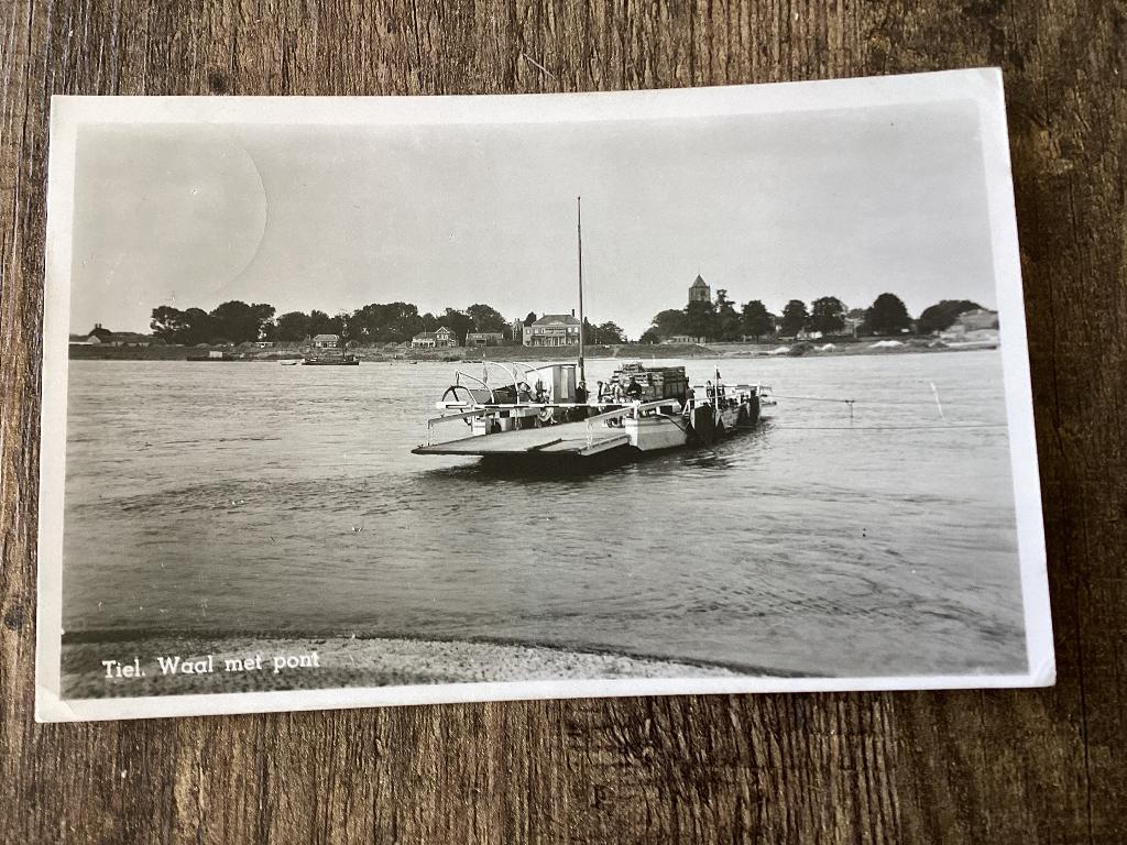 Tiel.  Veerpont. No 1., Ophalen of Verzenden, 1940 tot 1960, Gelopen, Gelderland