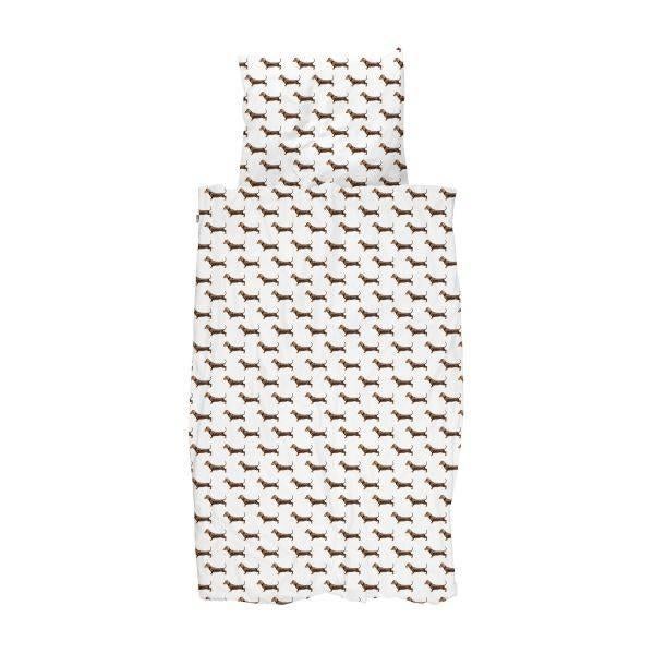 Snurk James Dekbedovertrek 140 x 200 / 220 cm, Eenpersoons, Wit, Dekbedovertrek, Nieuw