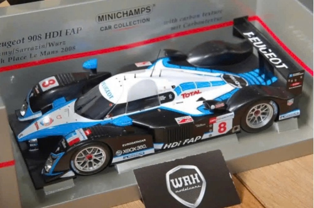 1:18 PEUGEOT 908 LEMANS #8 WURZ Minichamps in doos WRH, Verzenden, Zo goed als nieuw, Auto, MiniChamps