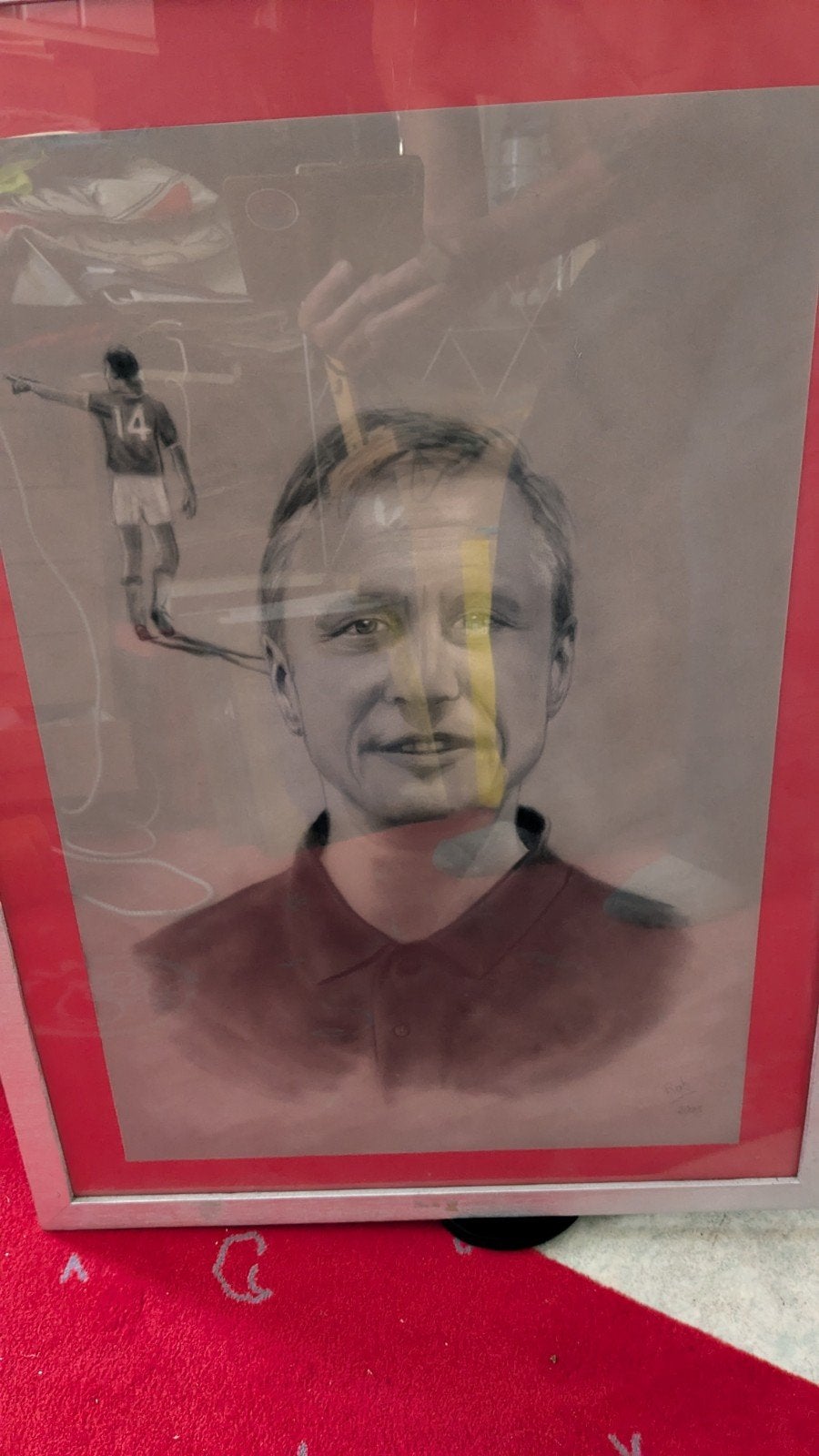 lijst Cruijff tekening, Ophalen, Ajax, Poster, Plaatje of Sticker
