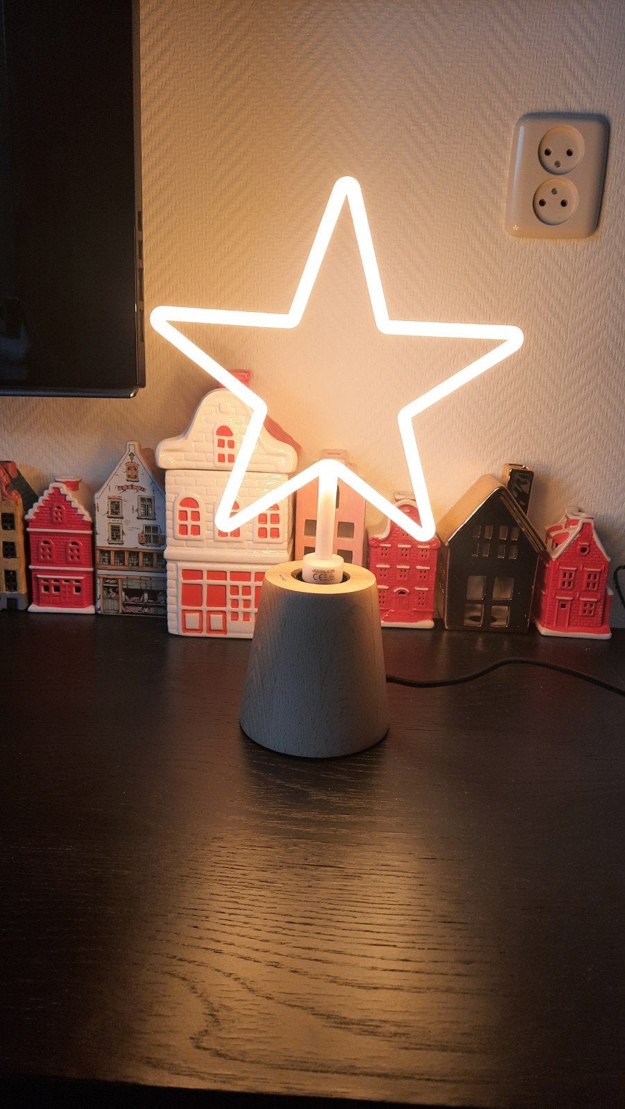 Lampvoet melitec met lamp Anna's collection,zie beschrijving, Meerkleurig, Zo goed als nieuw, Glas, E27 (groot)