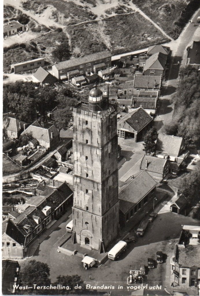 West Terschelling, de Brandaris in vogelvlucht. 6292, Verzenden, 1960 tot 1980, Gelopen, Waddeneilanden