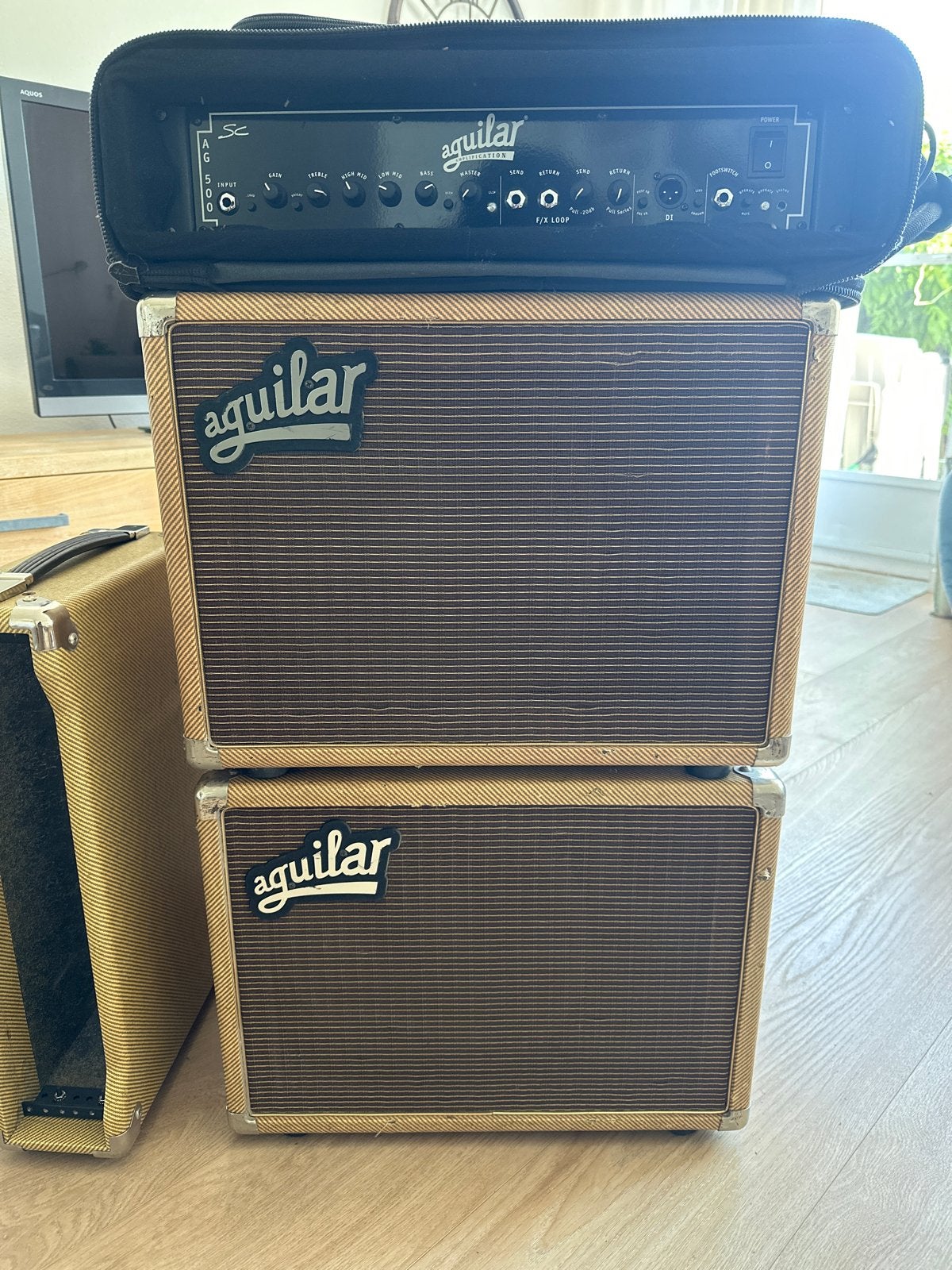 Aguilar basversterker set: AG 500 en 2x GS112 kasten, Ophalen, Gebruikt, Basgitaar, 100 watt of meer