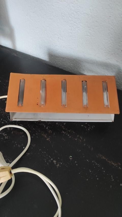 Vintage wandlamp bedlamp koraal, Ophalen of Verzenden, Gebruikt, Metaal
