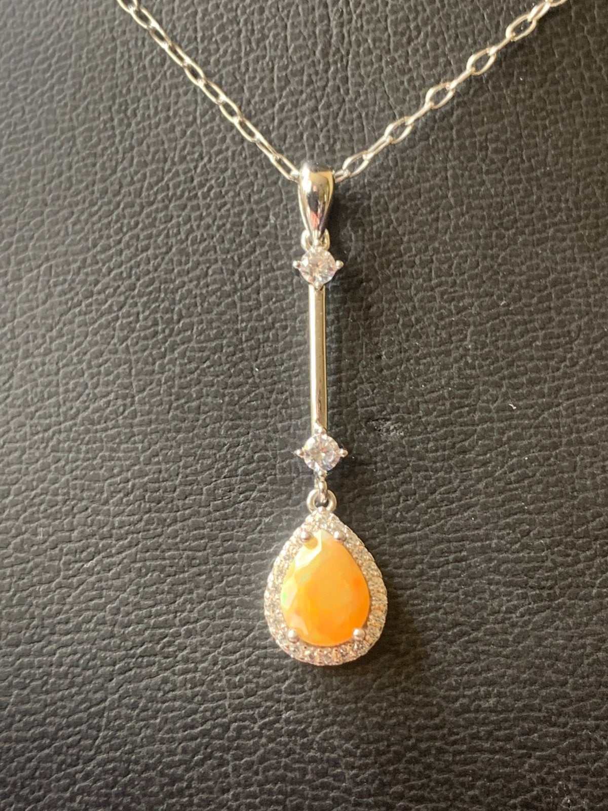 Vuuropaal opaal edelopaal hanger beschermt liefde geluk, Sieraden, Tassen en Uiterlijk, Magnolia11, Nieuw, Oranje, Ophalen of Verzenden