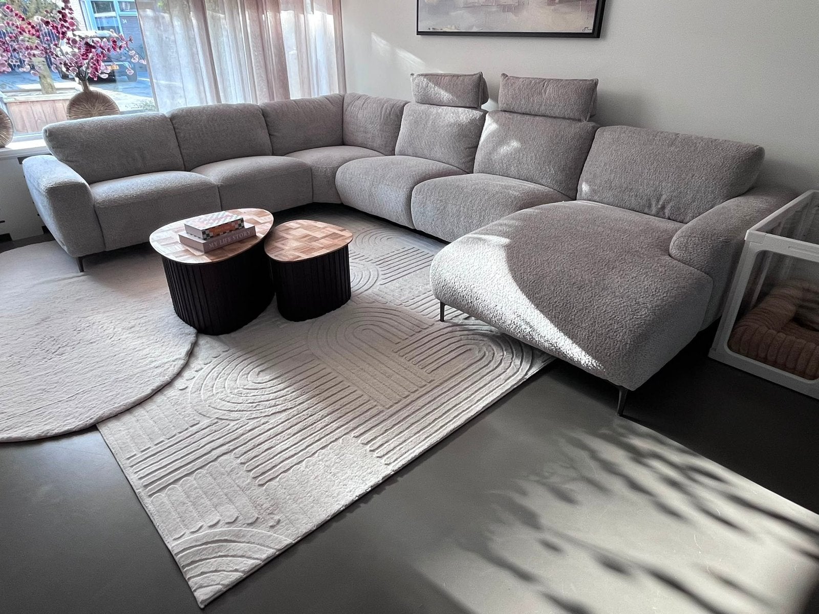 ZGAN. Bank. Hoekband. Lounge bank. Bankstel. Woonkamer, Ophalen, Zo goed als nieuw, Stof